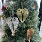 Wings Wing Christmas Angel Wings Tree Ornament 14.9 Cm Plastic Shiny Wing Ornament Christmas Gift Decoration