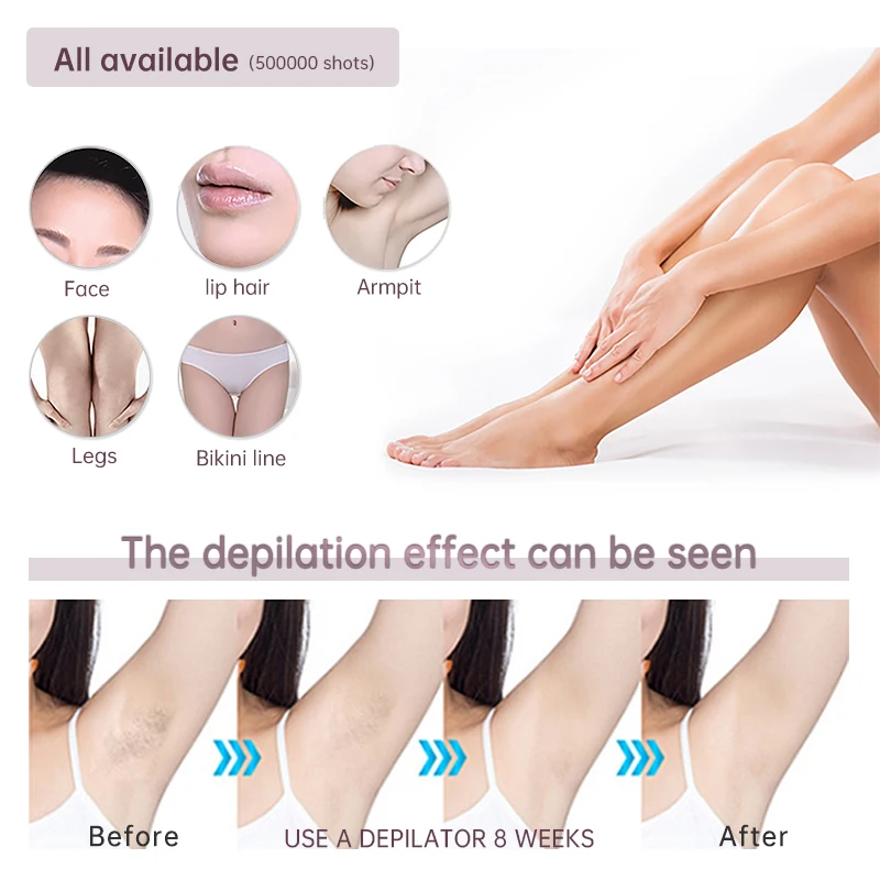 trend body hair removal ice laser home portable hair removal instrument adopts imported quartz lamp