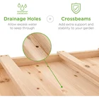 Planter Eco-friendly Wood Outdoor Garden Flower Planter Work Bench Elevated Vegetable Box Stand 2 Tier Raised Garden Bed