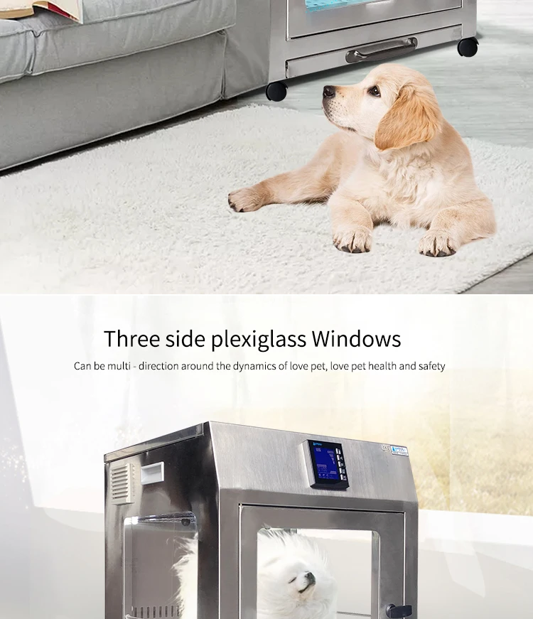 Eco-Friendly Automatic Voice Intelligent Silent Pet Dryer Dog Hair Dryer Beauty Blowing Hair Drying Box for Cat Dog Dry Room