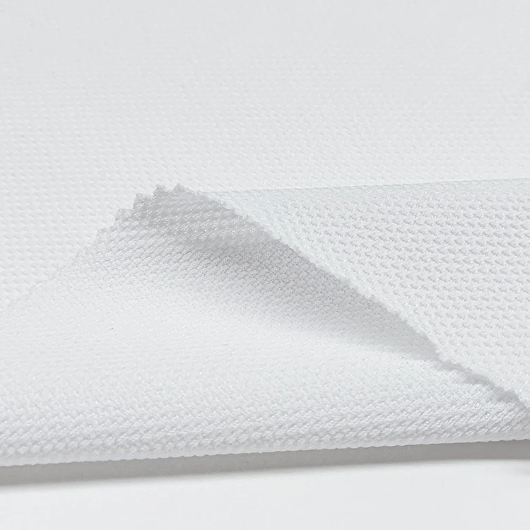 Quick Dry Solid Knitted Eyelet Fabric 100% Polyester Material Bird Eye Fabric for Sportswear manufacture