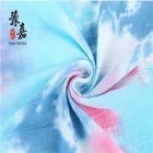 Dyed Tie Dyed Gauze Cotton Muslin 2 Layers Crinkle Fabric