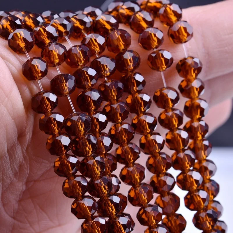 glass rondelle beads