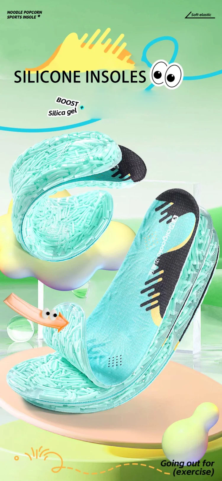 Custom Silicone Shock Absorbing Sports Insoles Wholesale Custom Silicone Shock Absorbing Sports Insoles Wholesale