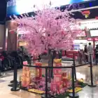 Public Flower 2021 Indoor Wedding Public Decorative Artificial Pink Peach Blossom Flower Tree 3m