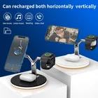 1 Charger 2021 Newest 15W 3 In 1 Magsafer Wireless Charger Magnetic With LED Lamp
