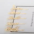 Custom Name Alphanumeric LOGO Pattern Stainless Steel Flat Clip Hairpin