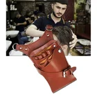 Leather Holster High Quality Leather Barber Use Waist Pack Hair Scissors Pouch Holster Waist Pouch
