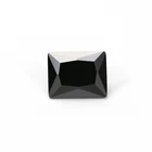 Gemstone Rectangular Rectangular Custom Size Loose Gemstone Rectangular Cutting Black Color Zirconia Cubic