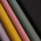 Pu Leather Pu High Qualtity Popular Matt Polyester Pongee Pu Artificial Leather For Jacket Garment Clothing