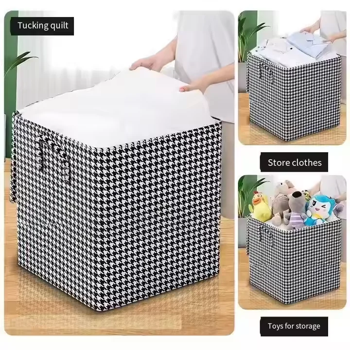 product large capacity clear jeans underwear storage boxes stackable clothing organizers with lid eco friendly folding storage bin-5