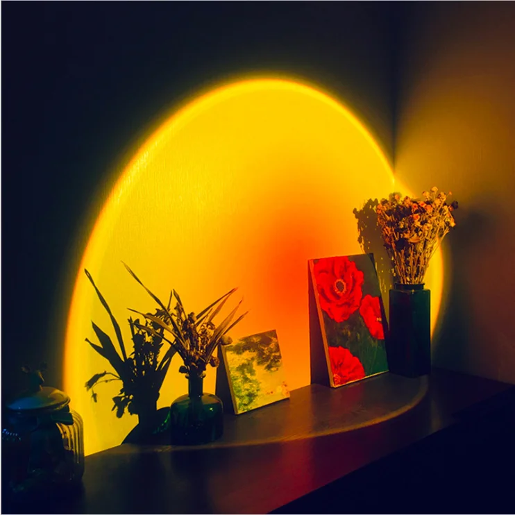 Indoor ABS DC 5V Usb Living Room Kids Boys Sunset Rainbow Projector Night Lamps
