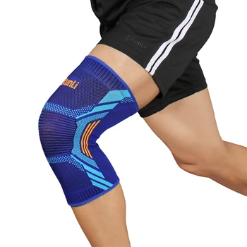 Hot Sale Elastic  Knee Support Sleeves Anti Slip Kneepads Compression Sports Knee Brace For Running Volleyball Basketball