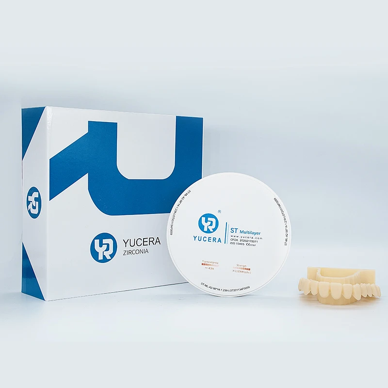 YUCERA ST Multilayer Yucera Pre Sintered Zirconia Dental Ceramic Materials Multilayer With 16 Colors