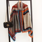 Long Scarf Spring Winter England Style Luxury Long Shawl Cotton Brand Fashion Women Printed Scarf