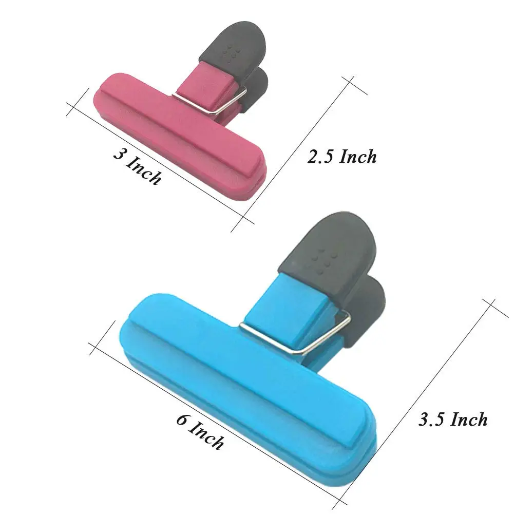 Plastic Bag Clip Rainbow Color Customized Printing Bag Closer Clips Tea Bag Clip for Storage