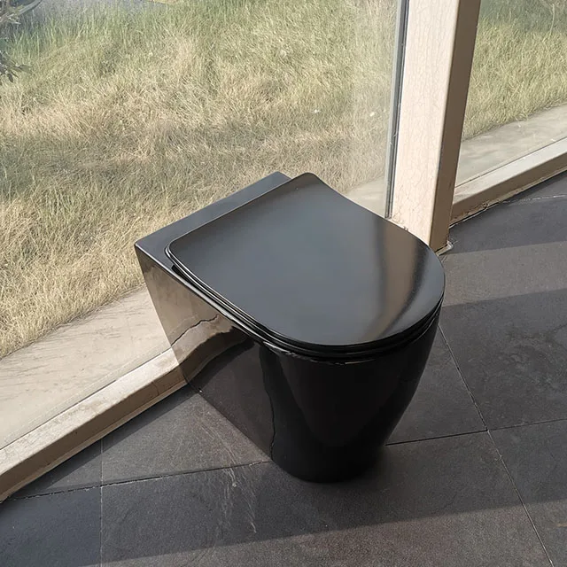 White Color Sanitary Wares Two Piece Toilet Set Back To Wall Rimless Toilet Wc Buy With Gold