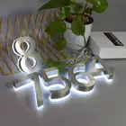 Numbers Led House Numbers Customized Gold Laser Cut Led Backlit Luminous Stainless Steel House Door Numbers