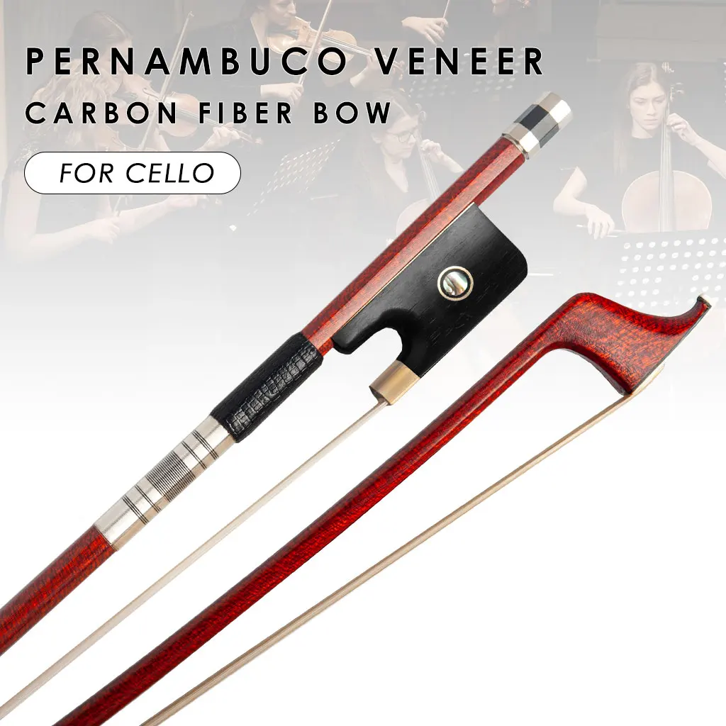 Naomi Advanced Strong Pernambuco Carbon Fiber Cello Bow Carbon Fiber