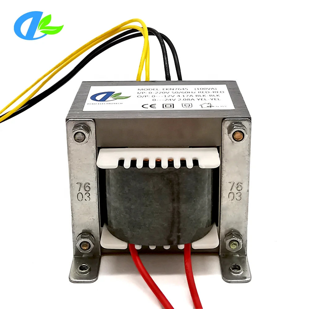 Customizable Industrial Control EI Power Transformer 380V to 110V/120V 220V Input/24V Output for CNC Machines & Servo Drives factory
