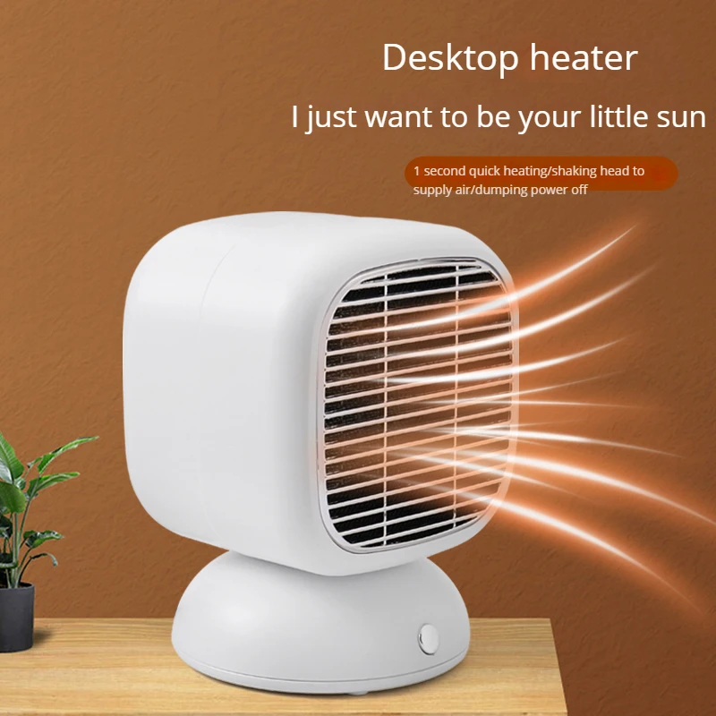 Portable 800w Mini Rechargeable Heater Ptc Ceramic Heating Fan With High Temperature Protection For Household Electric Heaters