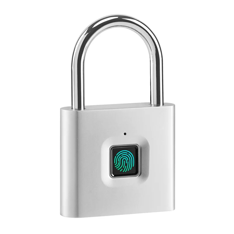 Fingerprint Keyless Door Lock Smart Biometric Padlock LED Anti-theft Waterproof 