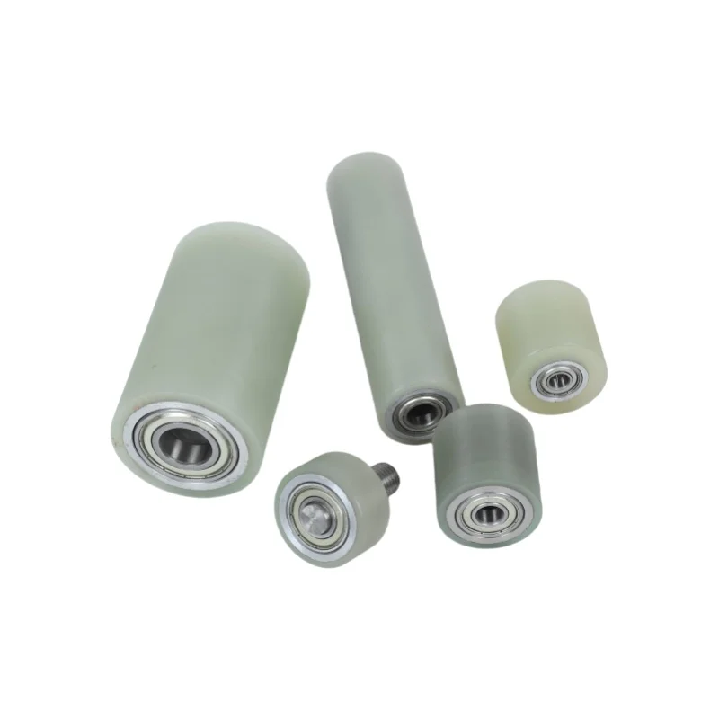 product precision pu rollers with rubber coating cutting service for packaging machinery conveyor system polyurethane rubber wheel-6