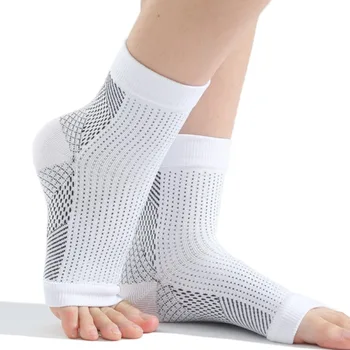 Customize Logo Low Cut Anti Fatigue Plantar Fasciitis Compression Ankle Brace Socks Ankle Support Sleeve