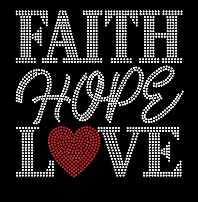 Free sample Jesus me letter rhinestone transfer designs iron on transfer decals Heat Transfer For Hoodies