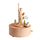 The Music New Wholesale The Statue Of Liberty Custom Wooden Music Box For Friends