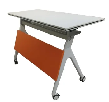 New Flip Top Conference Table Folding Training Table With Wheels For Office School