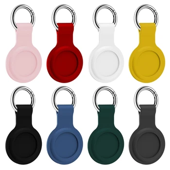 for air tags Accessories protective case for Apple airtags smart leather PU Silicone keychain hang tags keyring case airtags
