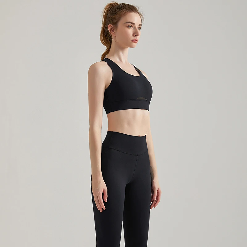 2023 High Quality High Waist Seamless Close-Fitting Yoga Outfit Woman Gym Athletic Leggings And Sports Bra