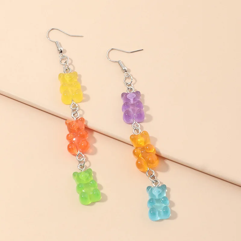 yellow gummy bear earrings