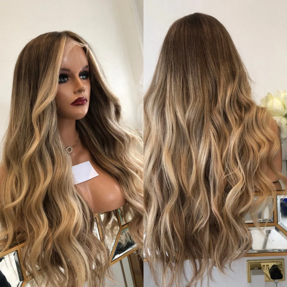 Prominent Verpletteren industrie Highlight Blonde Human Hair Wigs Natural Wave Wigs Pre Plucked Brazilian  Virgin Hair Lace Front Wigs For Woman - Buy Wigs,Lace Front Wigs,Blond Wig  Product on Alibaba.com
