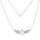 Ring Pendant Professional Women Wedding Sterling Silver Ring Pendant Chain Jewelry Lover Necklace