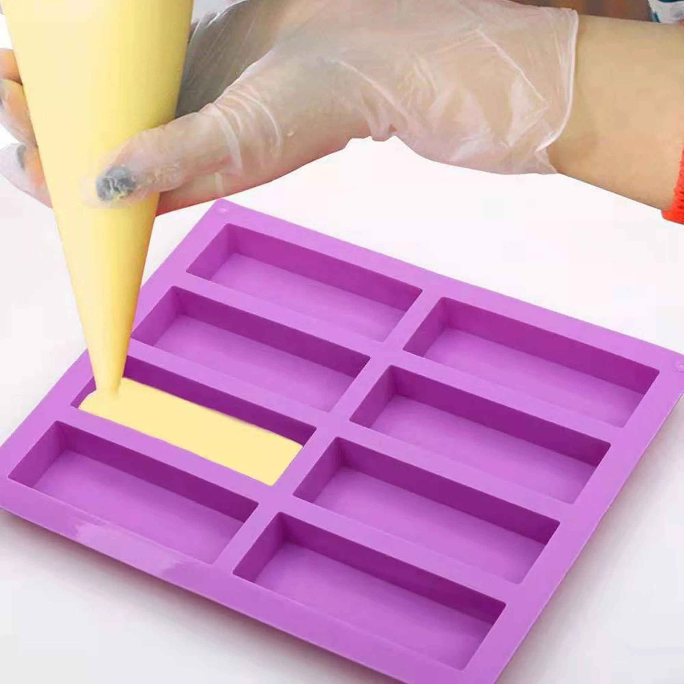 Rectangle Soap Candle Mold Silicone Handmade silicone molds for soap Craft Silicone Cake Mold Ice Cube Tools