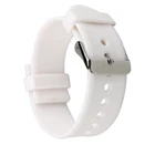 White Silicone Watch Silicone Replacement Band Adjustable White Silicone Strap Rubber Watch Band