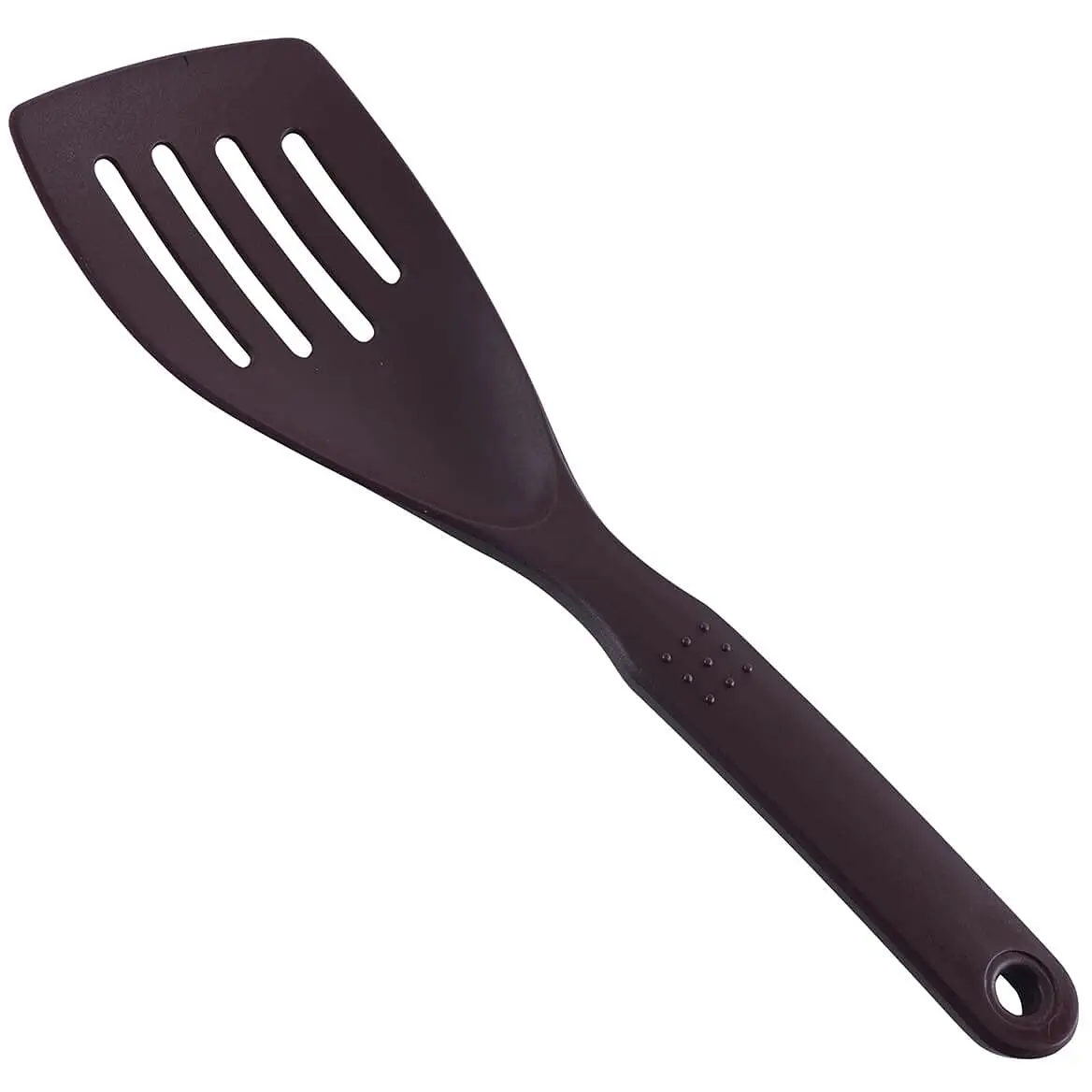 High Temperature Resistance Nylon Turner Spatula Black Kitchen Utensil Multi- Function Slotted Turner With Custom Logo