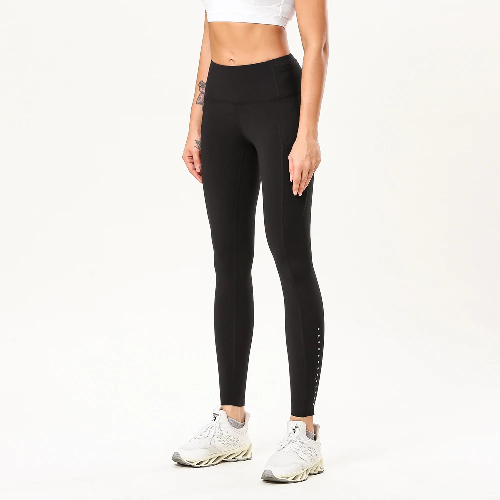 Custom Logo 2022 Tummy Control Spandex Black Gym Workout High Waist With Pocket Fitness Yoga Pants Womens Leggings