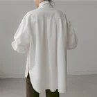 Korean Professional China Supplier Loose Large Size White Shirt Women Korean Style Lazy Casual Loose Shirt