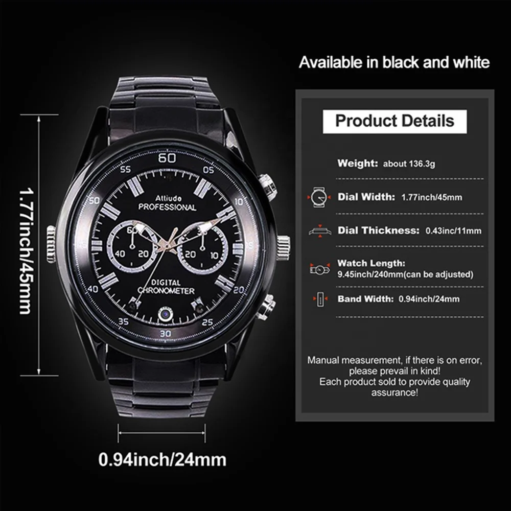 Digital Voice Recorder 32GB 64GB Wrist Watch Audio Recording Video Recorder Watch Camera