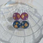 Trendy Women Earrings Earrings Trendy Bohemian Dried Flower Resin Acrylic Women Jewelry Mix Style Earrings