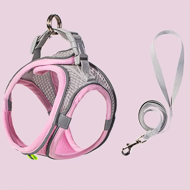 Hot Sale Pet Harness Reflective Nylon Dog Leash Harness Set Small Puppy Dog Cat Harness Pet Products manufacture