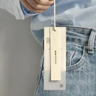 Clothing Brand Apparel Garment Accessories Custom Logo Hanging Name Tag Clothing Jeans Hang Tag Design Recycled Hangtag