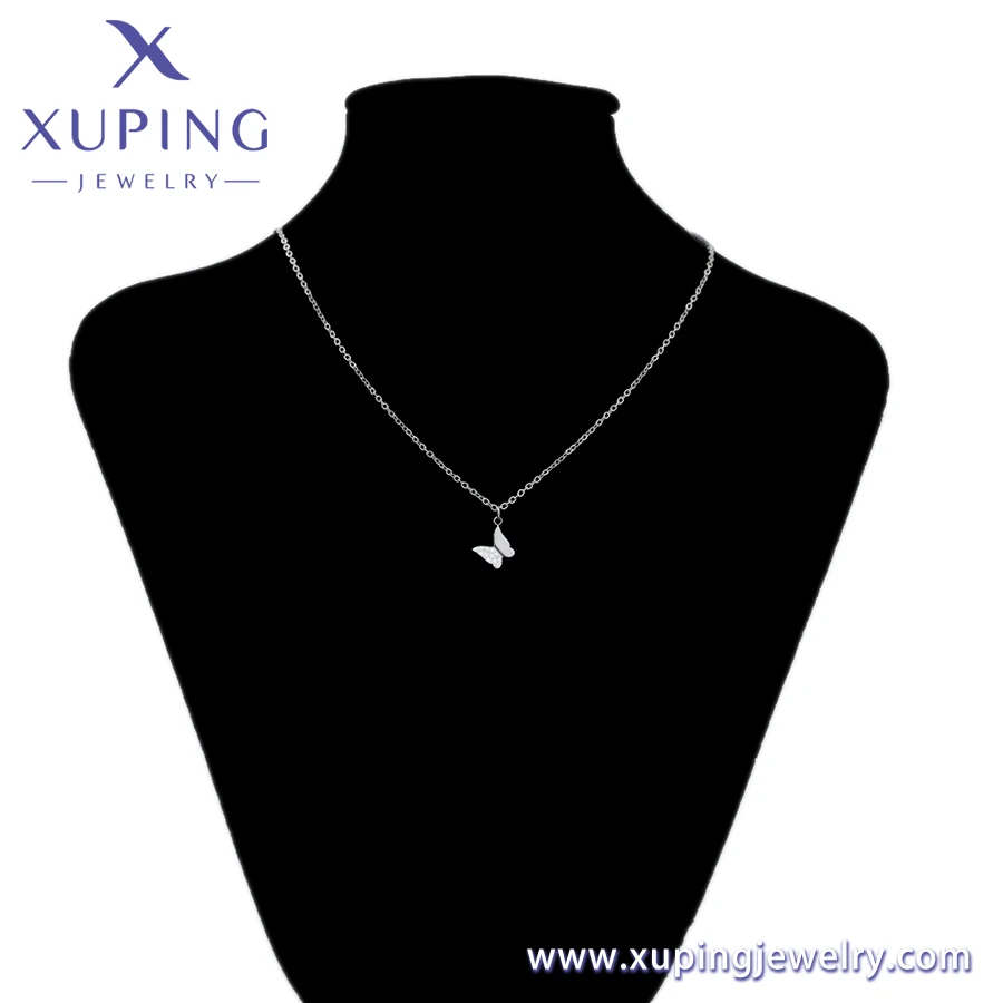 A00873102 xuping Stainless Steel Jewelry necklace fashion elegant simple butterfly necklace for women