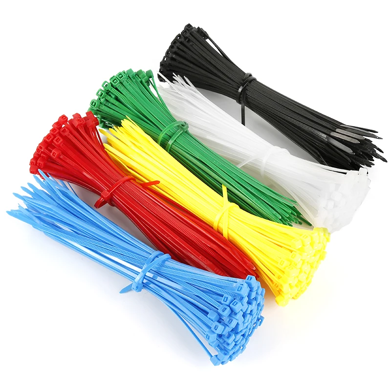 Details about   Nylon Cable Self-locking Plastic Wire Zip Ties Fasten Tie Strap Cable-Tie 200pcs 