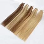 Remy Hair Extension Wholesale Double Drawn 100 Remy European Skin Weft Glue Tape/PU Human Hair Extension