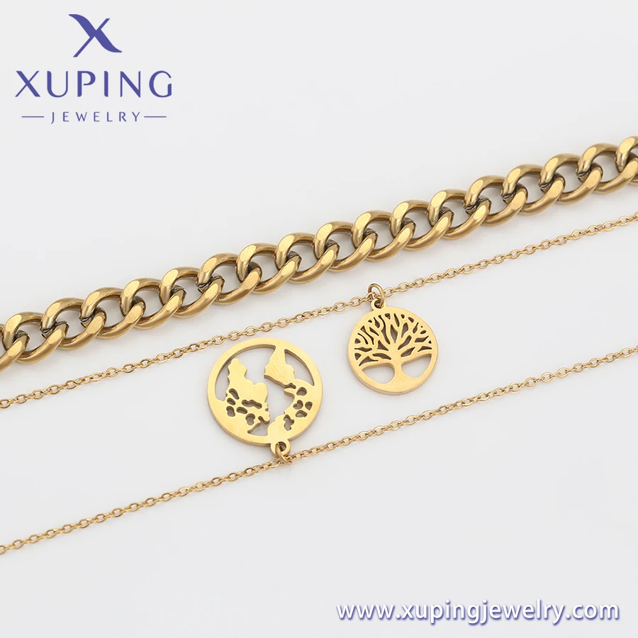 A00897625 xuping jewelry Best Sale Unique Design Necklace 14K Gold Color Fashion Elegant Luxury Women Daily Versatile Necklace