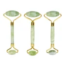 2021 Wholesale Cheap Noiseless Natural Jade Stone Face Skin Roller And Guasha Massagers Set